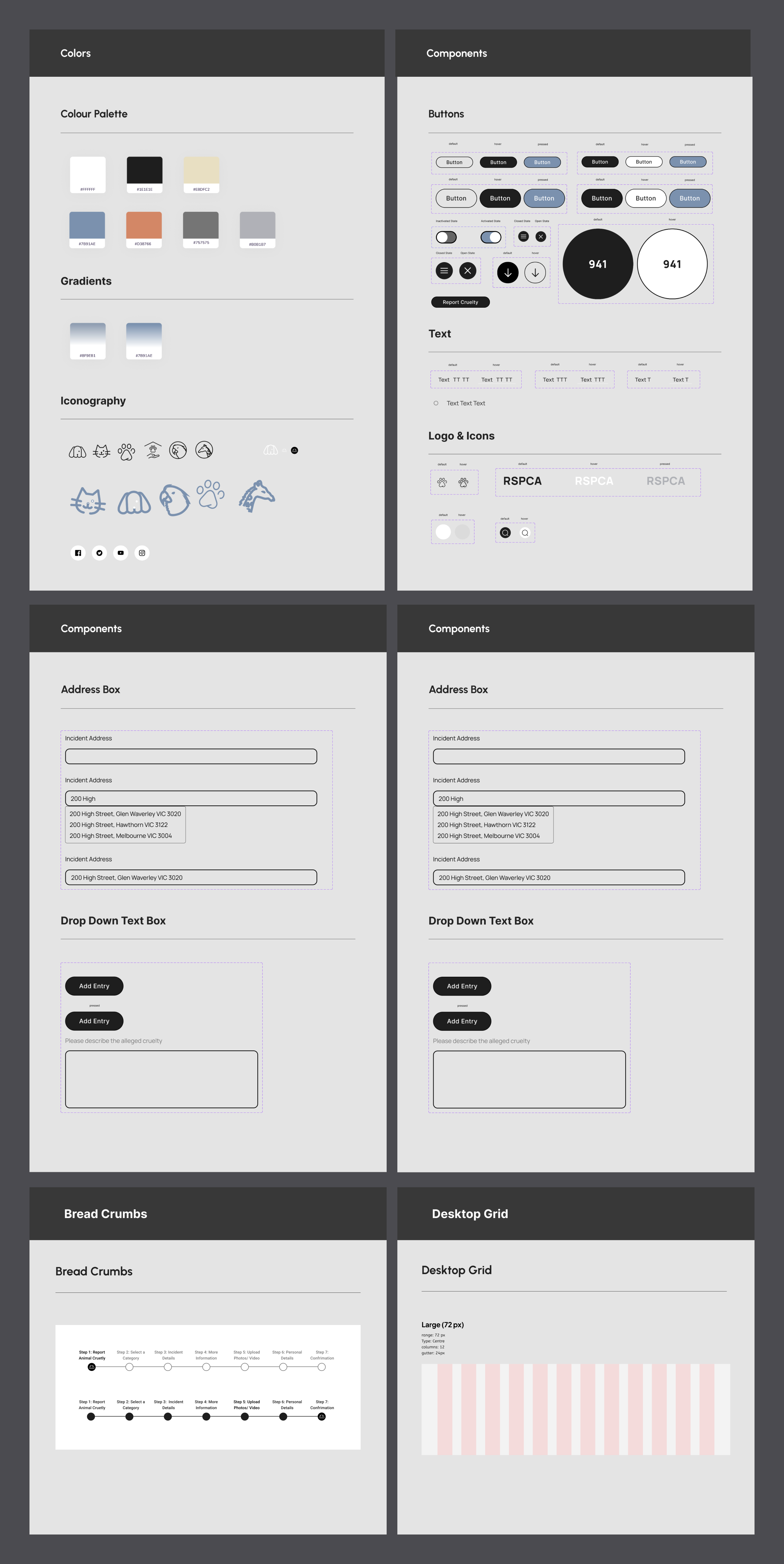 RSPCA UI Design